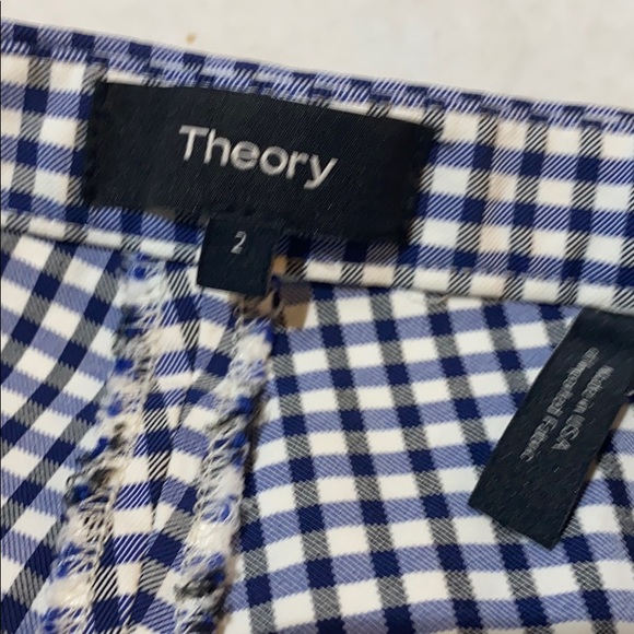Theory Treeca Pant In Check Viscose - Picture 6 of 14